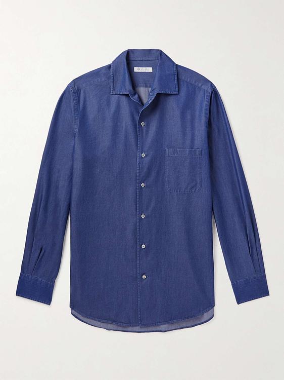 Dark blue casual shirt from Loro Piana