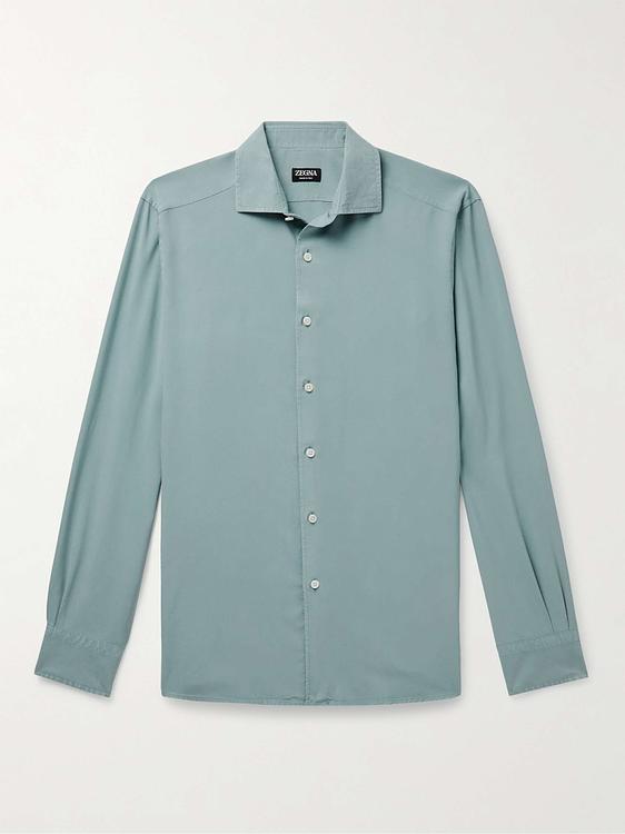 Blue casual shirt from Zegna