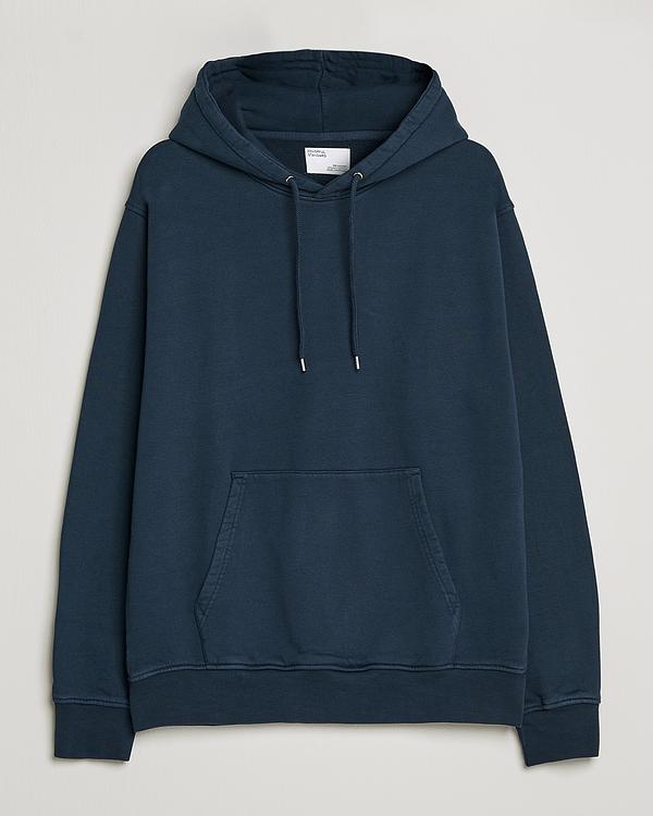 Dark blue hooded sweatshirt from Colorful Standard