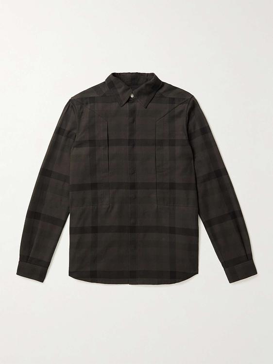 Checkered black casual shirt from Rick Owens