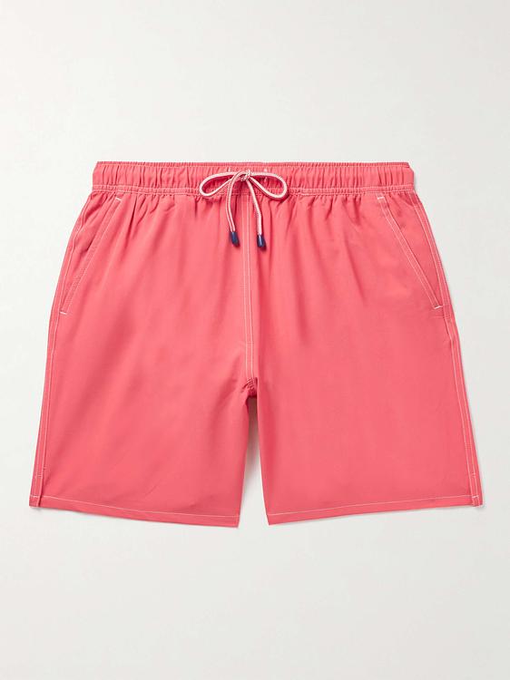 Red swim shorts from Peter Millar