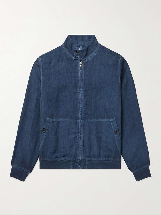 Dark blue casual jacket from 120% Lino