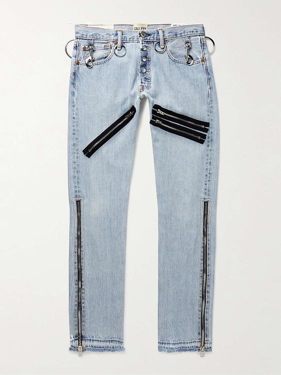 Blue distressed jeans from Gallery Dept.