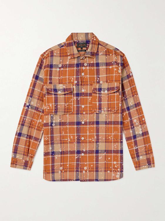 Checkered brown casual shirt from Beams Plus
