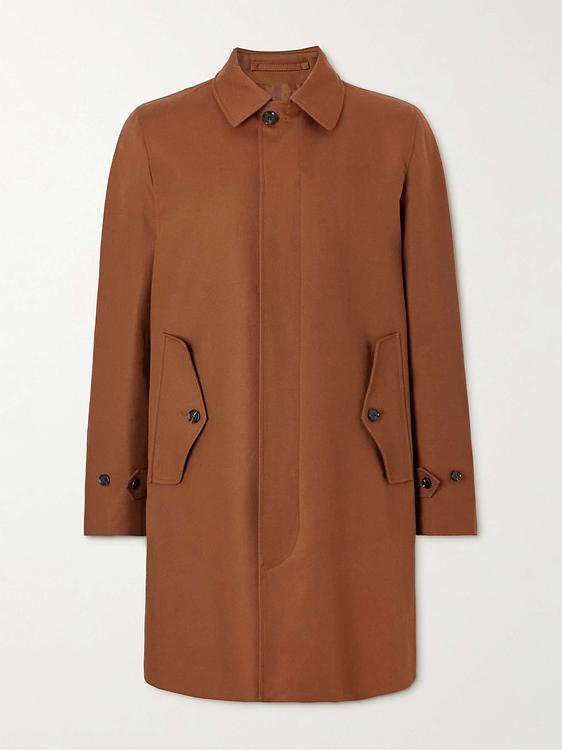 Dark red trench coat from Burberry