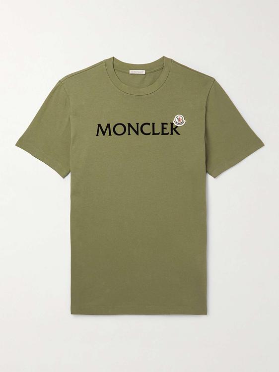 Print taupe t-shirt from Moncler