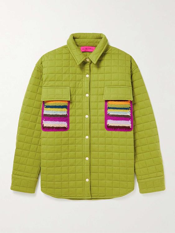 Checkered khaki casual jacket from The Elder Statesman