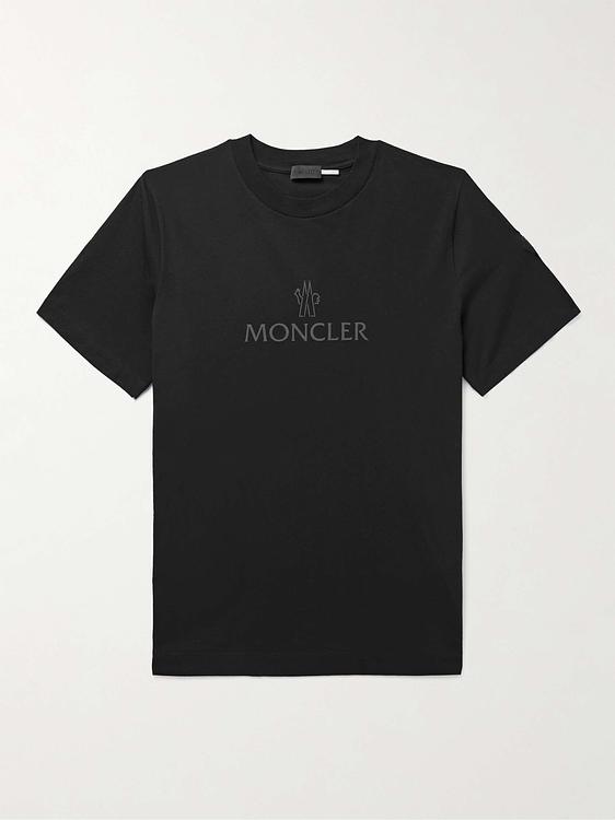 Print black t-shirt from Moncler