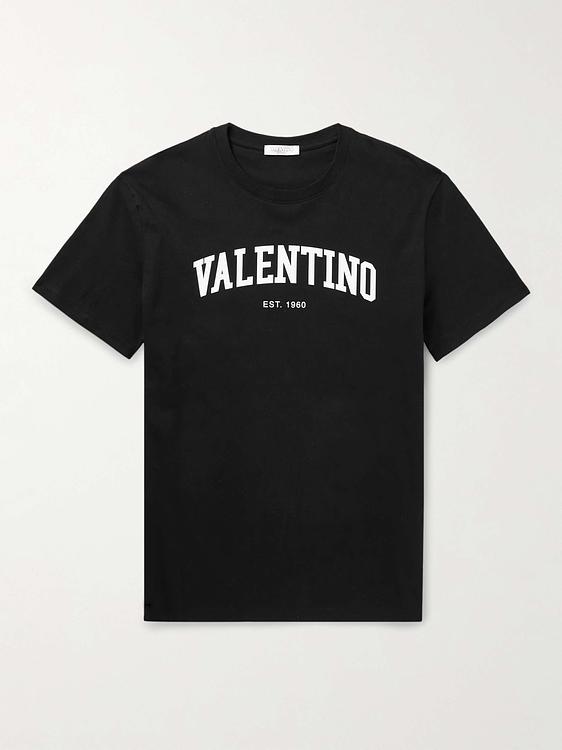 Print black t-shirt from Valentino Garavani