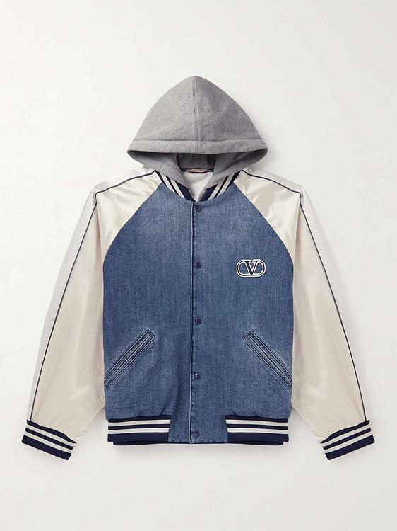 Blue bomber jacket from Valentino Garavani