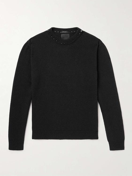 Black cashmere sweater from Valentino Garavani
