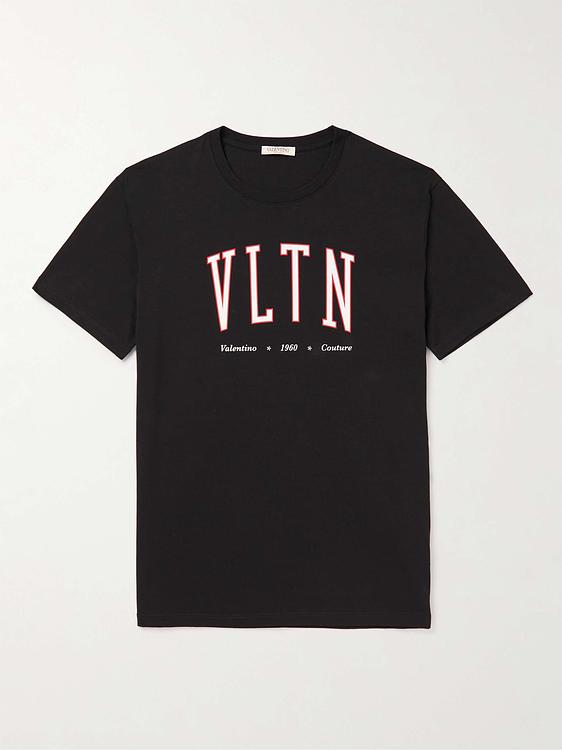Print black t-shirt from Valentino Garavani