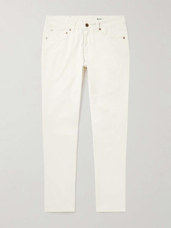 White chinos from Boglioli