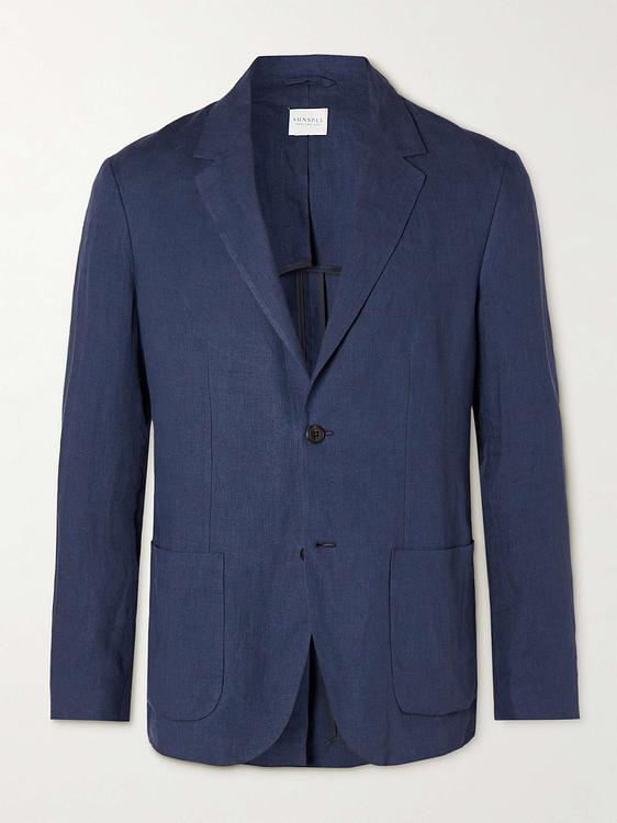 Dark blue suit jacket from Sunspel