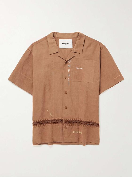 Brown short sleeve shirt from Story Mfg.