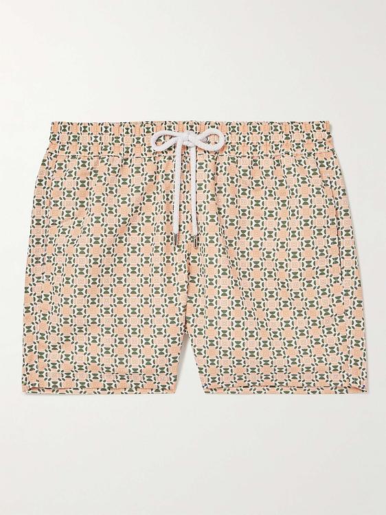 Peach swim shorts from Frescobol Carioca