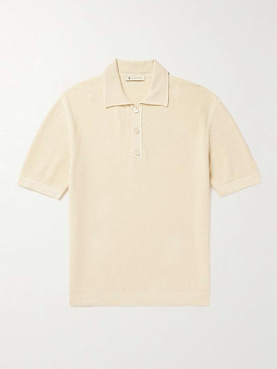 White short sleeve polo shirt from Piacenza 1733