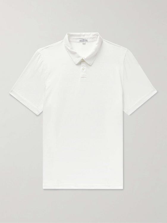 White short sleeve polo shirt from James Perse