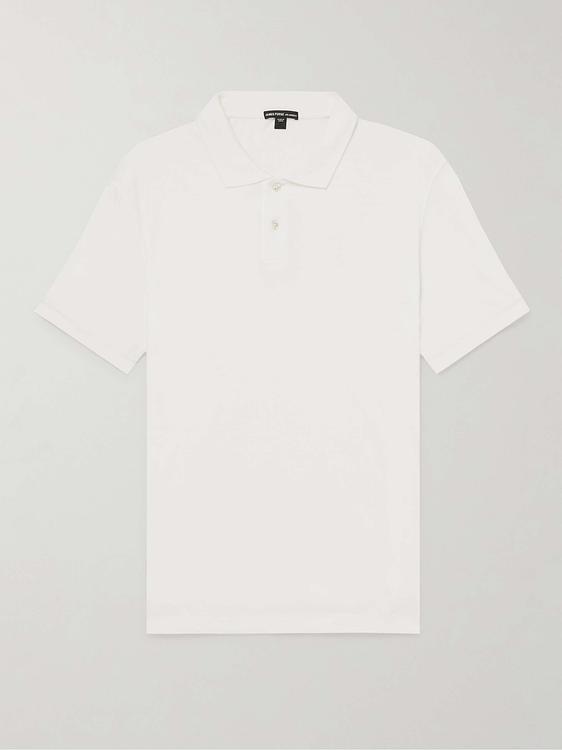 White short sleeve polo shirt from James Perse
