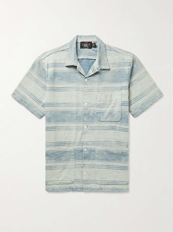 Striped grey short sleeve shirt from RRL