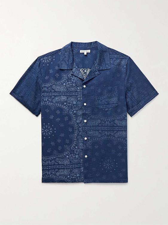 Dark blue short sleeve shirt from Alex Mill
