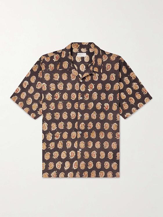 Dark brown short sleeve shirt from Universal Works