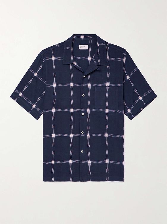 Dark blue short sleeve shirt from Universal Works