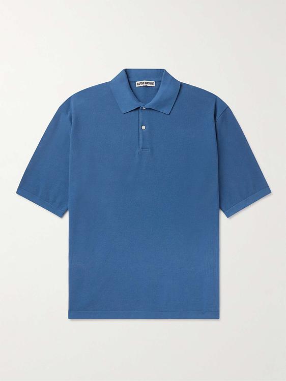 Blue short sleeve polo shirt from Kaptain Sunshine