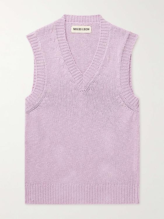 Light purple pullover from Miles Leon