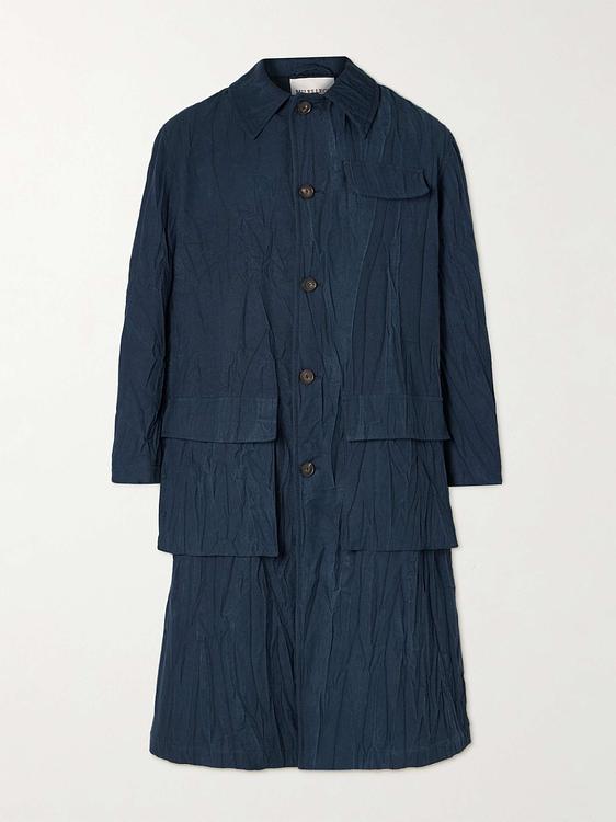 Dark blue trench coat from Miles Leon