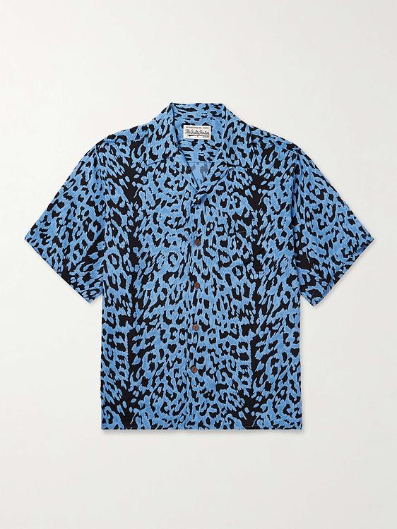 Blue short sleeve shirt from Wacko Maria