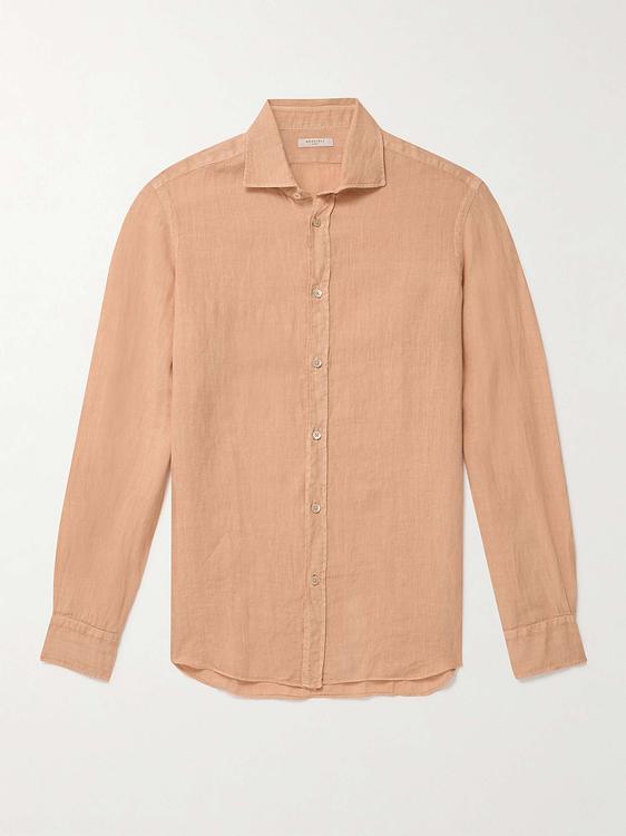 Peach casual shirt from Boglioli