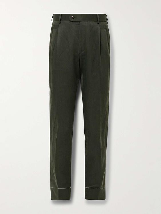 Dark green formal trousers from Brioni
