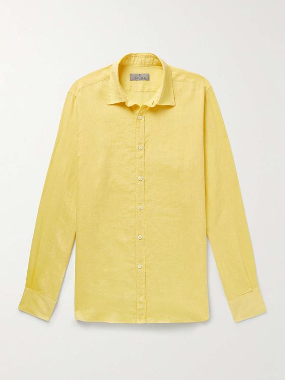 Yellow casual shirt from Canali