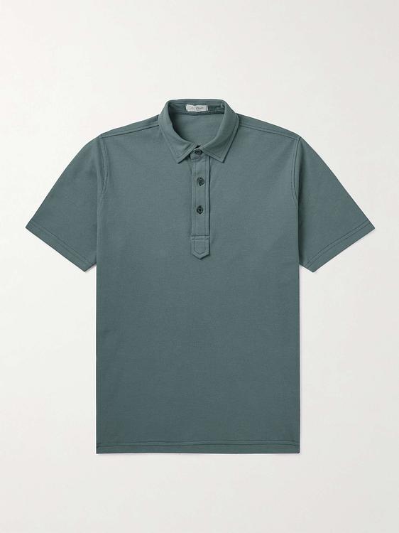 Dark grey short sleeve polo shirt from De Petrillo