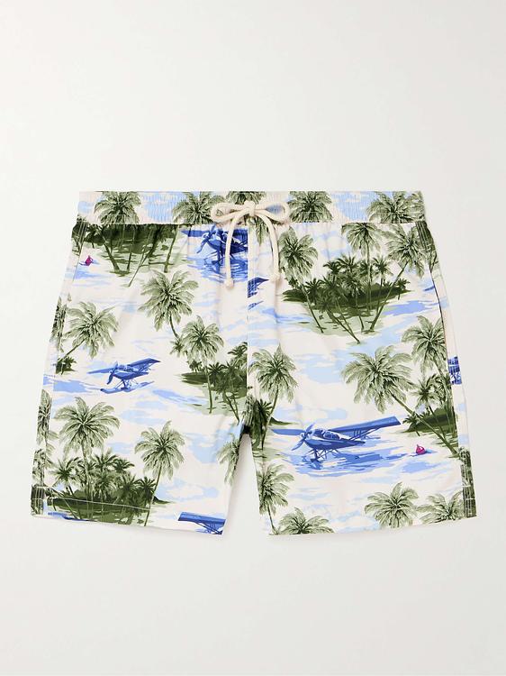 White swim shorts from Massimo Alba
