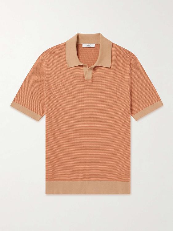 Peach short sleeve polo shirt from Mr P.