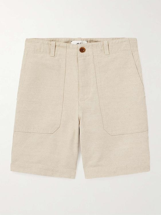 Beige cargo shorts from Mr P.