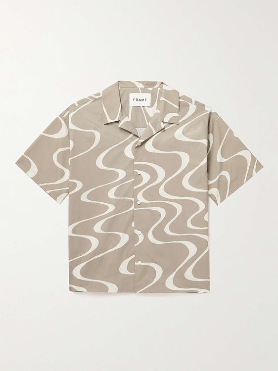 Taupe short sleeve shirt from Frame