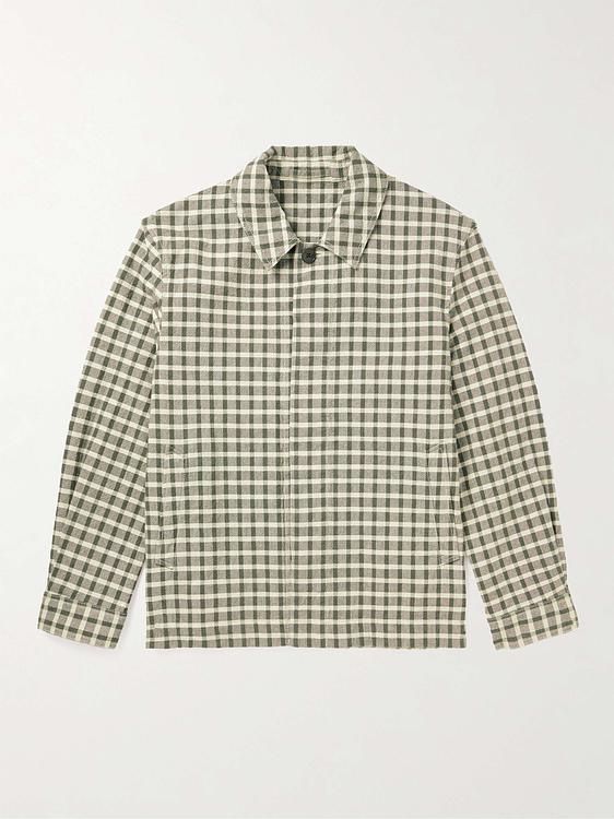 Checkered taupe casual jacket from Mr P.