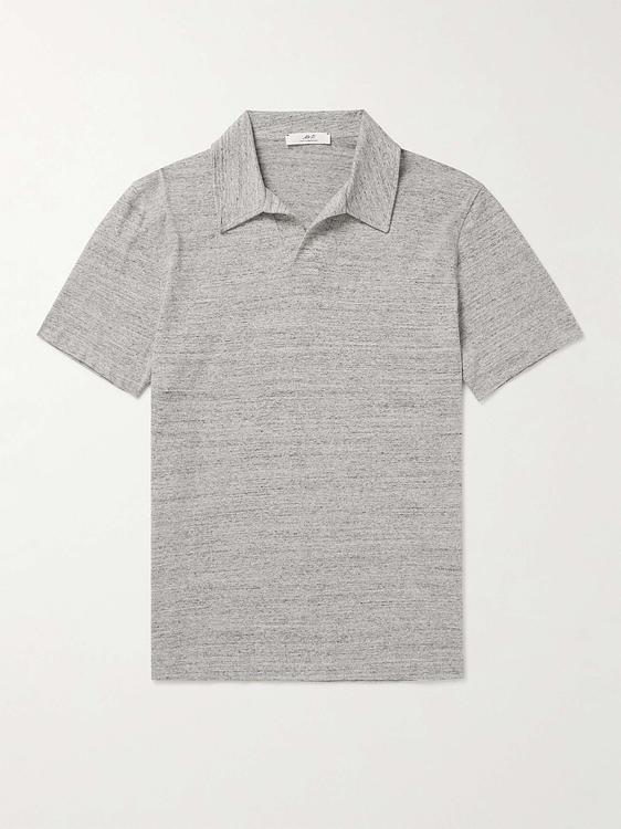 Grey short sleeve polo shirt from Mr P.