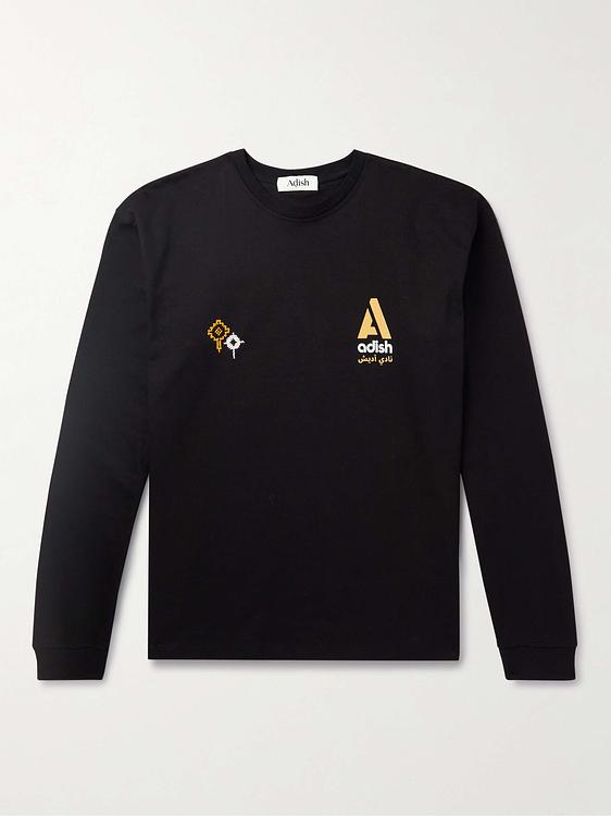 Print black long sleeve t-shirt from Adish