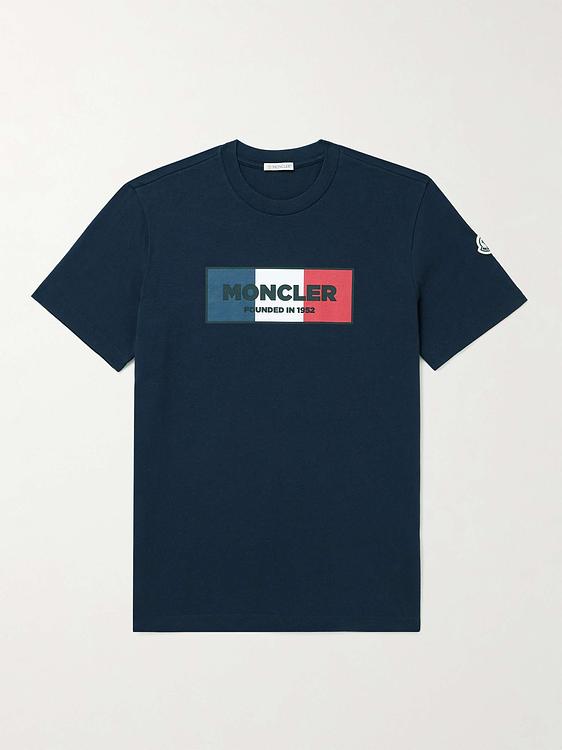 Print dark blue t-shirt from Moncler
