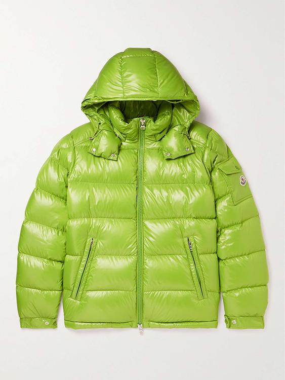 Light green down jacket from Moncler