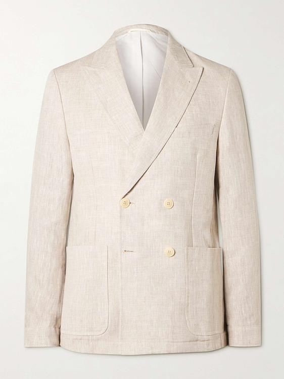 White double-breasted suit jacket from Oliver Spencer