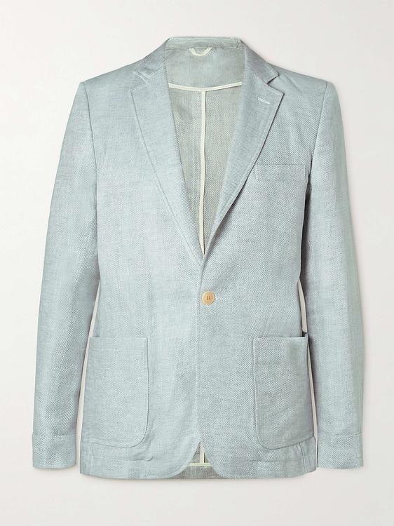 Light blue suit jacket from Oliver Spencer