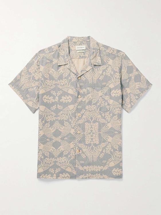 Beige short sleeve shirt from Oliver Spencer
