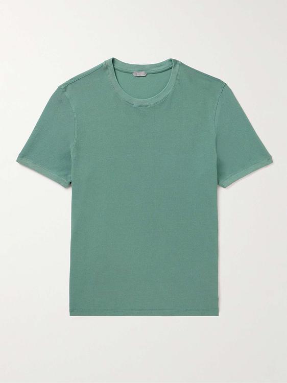 Teal t-shirt from Incotex