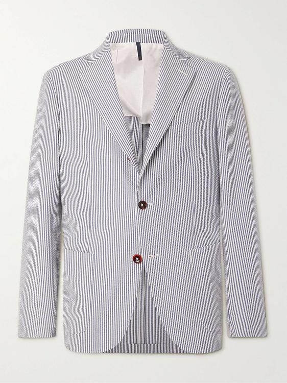 Striped white blazer from Incotex