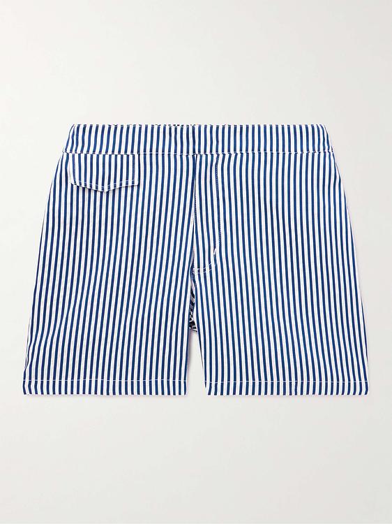 Striped white swim shorts from Incotex